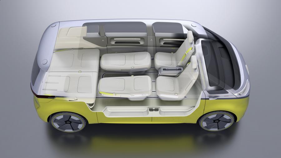 Интерьер Volkswagen I.D. Buzz 2017 года  (фото 16 из 82)
